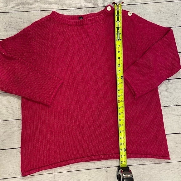 Women's Lauren Ralph Lauren Plus Size 1X Hot Pink Sweater Pull Over Buttons - Picture 5 of 12